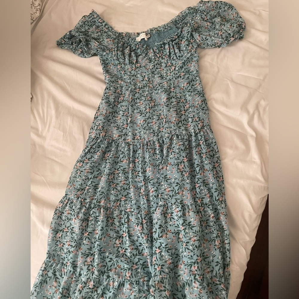 Astr The Label Blue Floral Dress